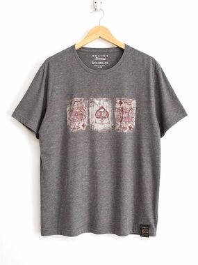 Lucky Brand - Vegas Poker Playing Card Graphic Burnout T-Shirt - Size XL